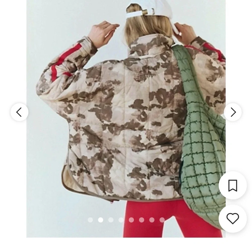 NWT Free People Movement Printed Pippa Packable Puffer Jacket Sporty - Picture 2 of 5